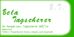 bela tagscherer business card